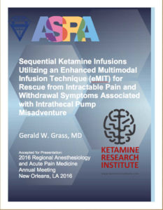 ASRA Presentation ketamine infusion therapy by Dr Grass