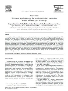 Ketamine Psychotherapy for heroin addiction: immediate effects and two-year follow-up