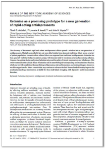 Ketamine as a Promising Prototype for a New Generation of Rapid-Acting Antidepressants